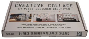 1Wall Kreatívna koláž na stenu 64 dielov 37,5 x 27,5cm Hracie karty