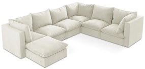 Béžová rohová pohovka (pravý roh/do tvaru "U") Manao – Makamii