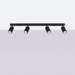 Čierne bodové svietidlo 6,5x81 cm Gleam – Sollux