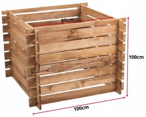 Záhradný drevený kompostér 640L