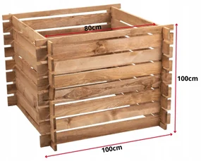 Záhradný drevený kompostér 640L