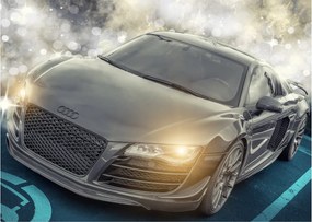 Sklenený obraz auta Audi - sivé (70x50 cm)