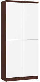 Skriňa Rexa III 80 cm wenge/biela