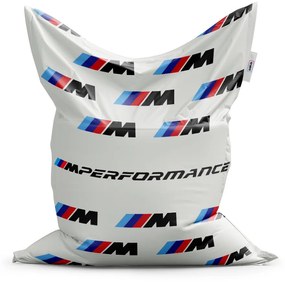 Sablio Sedací vak Classic MPERFORMANCE biely vzor - 150x100 cm
