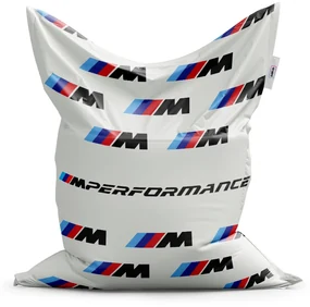 Sablio Sedací vak Classic MPERFORMANCE biely vzor - 150x100 cm