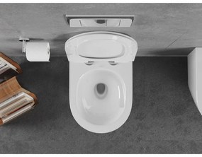 Mexen Lena, závesná WC misa 490x360x340 mm, Rimless Tornádo + toaletné WC sedadlo z duroplastu, biela lesklá, 30224000T