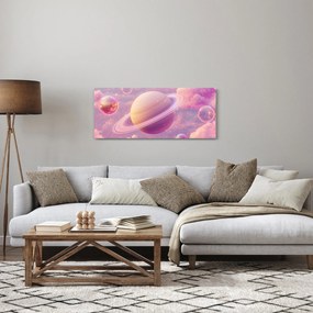 Obraz - Ružová planéta (120x50 cm)