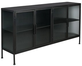 Čierna kovová vitrína 150x80 cm Boli - Dutchbone