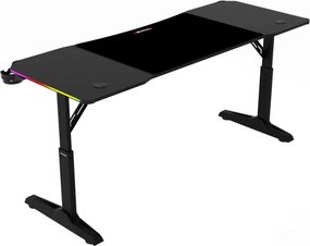 Výškovo nastaviteľný herný stôl LT-H1216 BK
