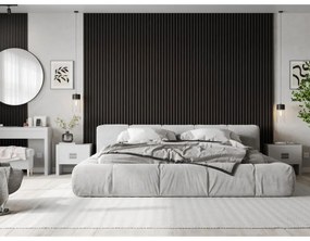 Mexen Lam-F, akustické stenové lamely 275 × 30 cm, plstený podklad 8 mm, technická dyha, eben čierny, S105-275307-3015-023