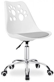 Otočná stolička Grover bielo-sivá