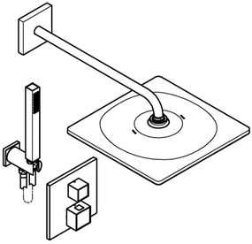 GROHE 34879000 - Podomietkový sprchový systém PRECISION CUBE 310 × 310 mm chróm