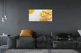 Obraz na skle Mango banán smoothie 100x50 cm