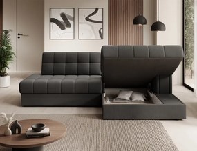 Sedacia súprava Katrin, pravá, sivá (sola 06)