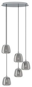Eglo 39668 - Luster na lanku ALBARINO 5xE27/40W/230V dymová
