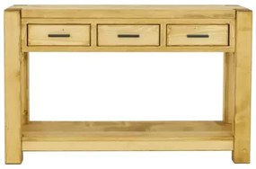 Moderný drevený konzolový stolík s 3 zásuvkami a poličkou 119x35x75 cm