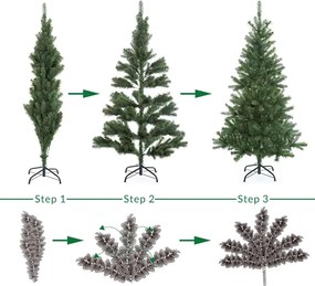 InternetovaZahrada Umelý vianočný stromček 140 cm + stojan