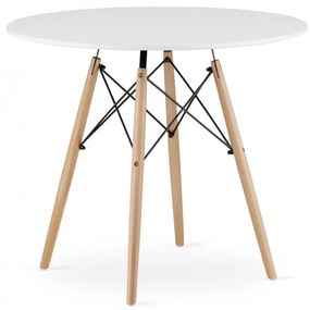 Okrúhly stôl TODI 90 cm biely