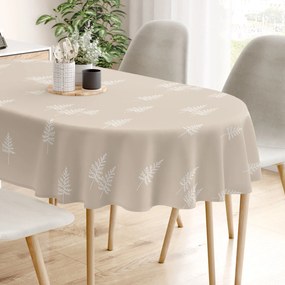 Goldea vianočný oválny obrus z pevnej bavlny - severské stromčeky 120 x 160 cm