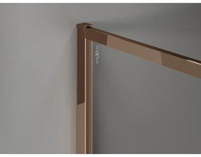 Mexen, Mexen Kioto-XF sprchová stena s rámom 110 x 202 cm, priehľadná 10 mm, ružové zlato - 800-110-104-60-00-X