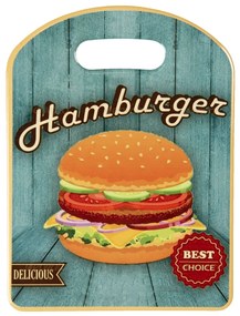 Malé servírovacie keramické doštička Hamburger - 15 * 20 cm