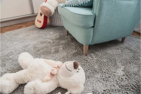 Koberec Micro fiber soft shaggy strieborný
