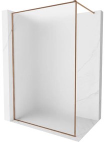 Mexen Kioto-F, sprchová zástena s rámom 110 x 202 cm, 8 mm sklo námraza, profil ružové zlato, 800-110-104-60-30