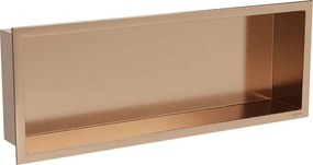 Mexen X-Wall-R, polica na zapustenie s prírubou  60 x 20 cm, medená matná - 19C0602010