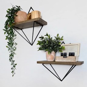 Police zo smrekového dreva v prírodnej farbe v súprave 2 ks 30 cm Gem – Kalune Design
