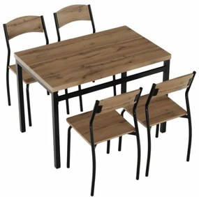 Jedálenský set 1+4 v minimalistickom dizajne dub artisan