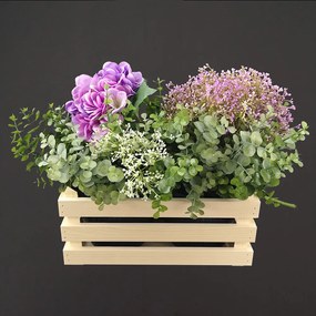 AMADEA Drevený obal s kvetináči, 32x17x15cm Český výrobok