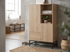 Vysoká komoda VALMOR 120x75 cm, dekor dub