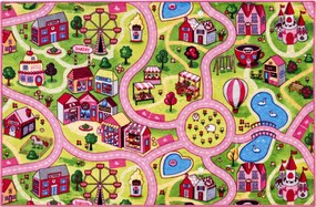 Associated Weavers, Detský kusový koberec cesty Sweet Town, 160x230, viacfarebná, detská izba