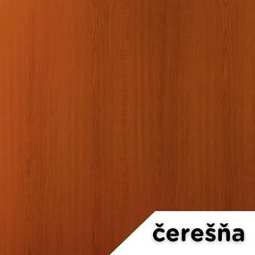 Výškovo nastaviteľný stôl OfficeTech Long, 240 x 80 cm, biela podnož, čerešňa