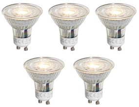 Sada 5 stmievateľných LED žiaroviek GU10 50 mm číra 4,9 W 500 lm 2700 K
