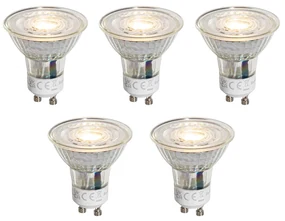 Sada 5 stmievateľných LED žiaroviek GU10 50 mm číra 4,9 W 500 lm 2700 K