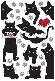 Samolepiaca dekorácia Cats, 42,5 x 65 cm