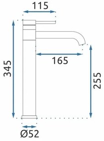 REA-B6100 - Umývadlová batéria LUNGIS 34,5 cm lesklý chróm