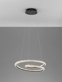 LED luster Ginevra 48 čierne