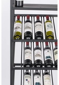Čierna kovová vinotéka na 20 fliaš, 48x180 cm Cantor - Zuiver