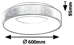 Rabalux LED stropné kruhové svietidlo Carmella 50W | 3400lm | 4000K | IP20 - biela so zlatou