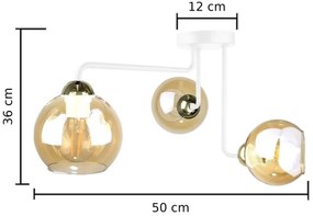 Prisadený luster MONDE WHITE 3xE27/60W/230V