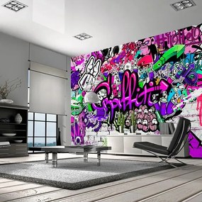 Fototapeta - Purple Graffiti Veľkosť: 200x140, Verzia: Premium