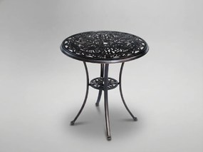 Garden Line Hliníkový stôl „DANBURY“ v antickom bronzovom prevedení, priemer 68 x 70 cm, okrúhly *4041