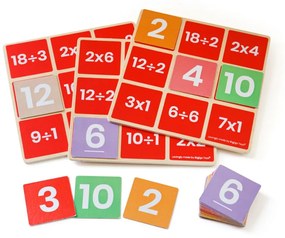 Bigjigs Toys Matematické bingo Násobenie a delenie