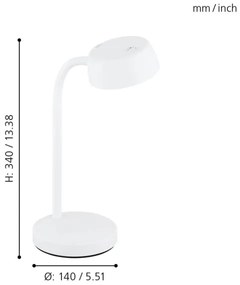 Eglo 99334 - LED Stolná lampa CABALES LED/4,5W/230V