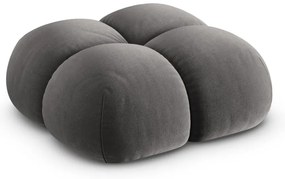 Sivá zamatová podnožka Loretto – Cosmopolitan Design