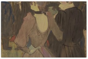 Obraz - Henri de Toulouse-Lautrec, La Goulue and Her Sister, reprodukcia (90x60 cm)