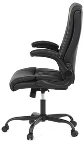 Autronic BONTEC Kancelárske kreslo, hojdací mechanizmus, čierna ekokoža, KA-Y344 BK Farba: Modrá