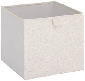 Úložný box Boucle, 31x31x31 cm, krémová